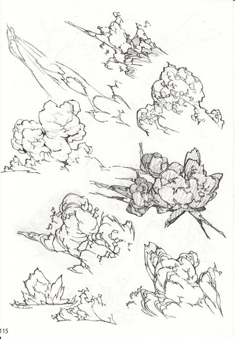 Yoshinari explosion studies How To Draw Effects, Drawing Explosions, Blast Drawing Reference, Blast Drawing, Explosion Reference, Explosion Art, Explosion Drawing, Comic Tutorial, Foto Poses