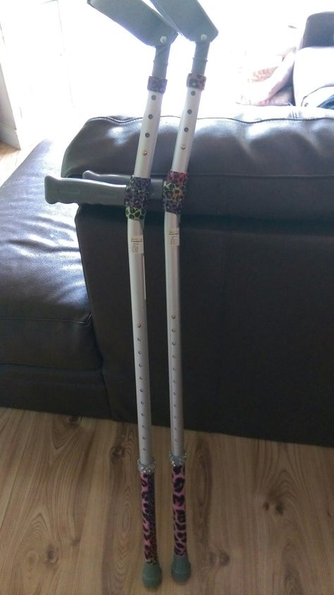 Decorated crutches... Forearm Crutches Decorated, Crutches Decorated, Forearm Crutches, Mobility Aids, Crutches, 2024 Vision, Vroom Vroom, Fake Story, Bts Jimin