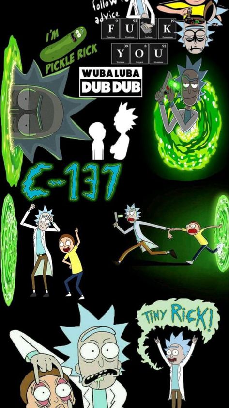 Wallpaper Rick And Morty, Lion Group, Rick And Morty Image, Rick And Morty Quotes, Rick And Morty Stickers, Rick I Morty, Tela Iphone, Rick And Morty Poster, Trippy Iphone Wallpaper