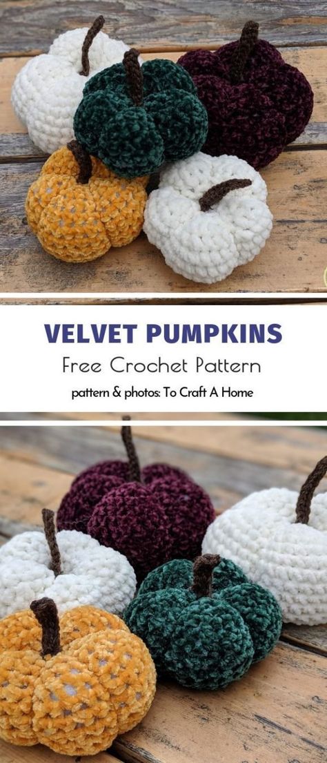 Crochet Velvet Pumpkin Pattern, Crochet Velvet Pumpkin Free Pattern, Crochet Projects Velvet Yarn, Things To Make With Velvet Yarn, Amigurumi Velvet Free Pattern, Crochet Velvet Amigurumi Free Pattern, Crochet Autumn Patterns Free, What To Crochet With Velvet Yarn, Crochet Patterns Chenille Yarn