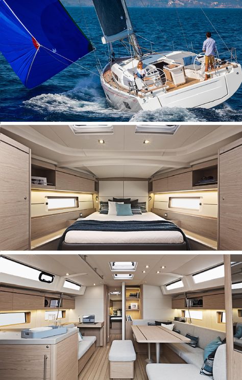 Beneteau Oceanis 46.1 ⛵⛵⛵ #sailing #sail #yachting #boat #boating #yacht #beneteau #travel #traveling #trip #nature #sea Sailing Yacht Interior, Beneteau Oceanis, Liveaboard Sailboat, Luxury Sailing Yachts, Boat Interior Design, Boat House Interior, Sailboat Interior, Yacht Interior Design, Sailboat Living