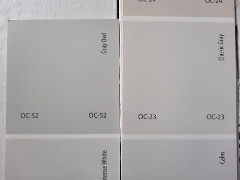 Grays are such wildly popular neutrals, it’s hard to imagine they’ll ever go away. Even though palettes are trending warmer and some have called for t... | 7 Gray Owl vs Classic Gray scaled Gray Owl Vs Agreeable Gray, Grey Owl Benjamin Moore Complimentary Colors, Benjamin Moore Gray Owl Exterior House, Grey Owl Paint, Gray Owl Paint, Benjamin Moore Grey Owl, Benjamin Moore Classic Gray, Stonington Gray, Romantic Living Room