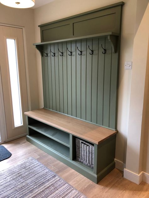 Boot Room Storage Bench. Monks Bench - Etsy UK Boot Room Storage Bench, Laundry Boot Room Ideas, Country Boot Room, Cart Between Washer And Dryer, Boot Room Ideas Entrance, Doorway Bench, Mud Room Ideas Entryway, Boot Room Ideas, Between Washer And Dryer