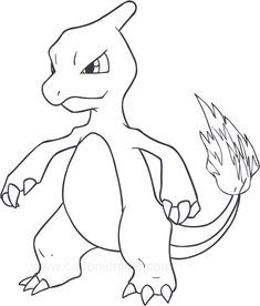 Disegno di Charmeleon dei Pokemon da stampare e colorare Easy Pokemon Drawings, Charmeleon Pokemon, Pokemon Coloring Sheets, Super Mario Coloring Pages, Pikachu Drawing, Cute Dragon Drawing, Pokemon Sketch, Pokemon Charmander, Mario Coloring Pages