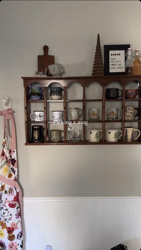 Mug Organization, Coffee Station, Cubbies, Mansion, Bookshelves, Dream House, Coffee Mugs, Shelves, Mug