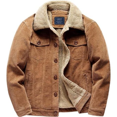 Shell: 100% Cotton; Lining: 100% Polyester Imported Polyester Lining Button Closure Machine Wash Durable Materials: This Corduroy Trucker Jacket Is Built With Durable Materials And Reinforced Construction. Made From 100% Heavyweight Cotton Corduroy And Finished With A Heavy-Duty Button Closure. Added Warmth: Thick Sherpa Lined For Added Warmth And Soft Fillers Lining In Sleeves To Keep You Comfortable And Warm Throughout The Season. Stylish Features: A Classic Trucker Jacket With Western Styling Corduroy Trucker Jacket, Warm Winter Coats, Harajuku Jacket, Corduroy Coat, Moda Streetwear, Streetwear Mode, Mens Winter Coat, Winter Coats, Zipper Jacket