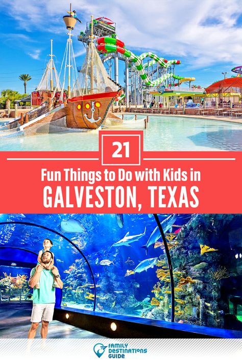 21 Fun Things to Do in Galveston with Kids — Family Friendly Activities! Texas Beach Vacation, Galveston Texas Vacation, Houston Vacation, Family Vacations In Texas, Texas Beaches, Galveston Beach, Texas Adventure, Texas Vacation, Visit Texas