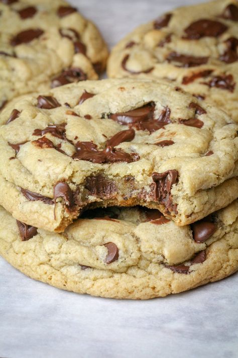 Cho Late Chip Cookies, Cold Butter Chocolate Chip Cookies, Mcalisters Deli Chocolate Chip Cookie Recipe, Dense Chocolate Chip Cookies, The Worst Chocolate Chip Cookies, Crumble Cookie Chocolate Chip, Doughy Chocolate Chip Cookie Recipe, Chocolate Chip Cookies Aesthetic, Soft Batch Chocolate Chip Cookies