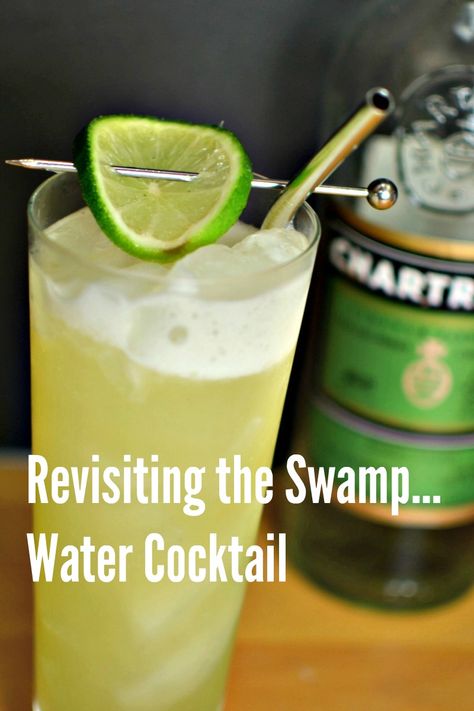 Swamp Water Cocktail We’re revisiting the “Swamp water” cocktail with our own – slightly more balanced – rendition. Swamp Water Drink, Swamp Water, Punch Cocktails, Spirit Drink, Green Chartreuse, Cocktail And Mocktail, Birthday Drinks, Tequila Drinks, Kid Drinks