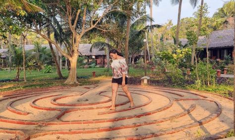 Walking a labyrinth can be your first step toward mediation. I enjoyed walking the twisted path, and it helped me ponder and focus. Labyrinth Walk, To Travel Is To Live, Labyrinth, First Step, Meditation, Witch, Walking, Travel