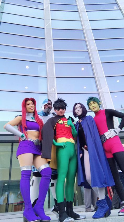 Duo Halloween Costumes Original, Teen Titans Go Halloween Costumes, Teen Titans Group Costume, Teen Titans Costume, Teen Titans Cosplay, Halloween Trio, Fire Costume, Dc Comics Cosplay, Halloween 23