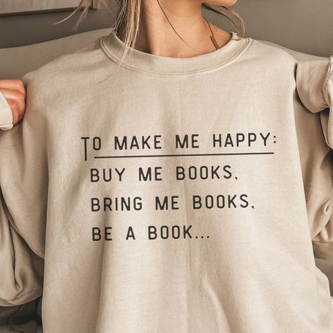 Book Outfit Aesthetic, Book Lover Sweatshirt, Gearbreakers Fanart, Book Club Merch, Book Shirt Ideas, Bookish Sweaters, Library Sweatshirt, Book Sweatshirts, Bookish Sweatshirts