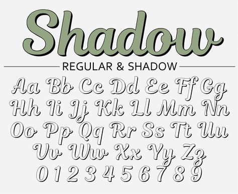 Fonts with a shadow effect that can be used to add depth and dimension to#fontlove #alphabetart #prettytype #handwrittenletters #fontobsessed Shadow Writing Font, Blueprint Font, Pretty Fonts Alphabet, Cursive Handwriting Fonts, Cursive Fonts Alphabet, Shadow Font, Free Cursive Fonts, Handwritten Type, Fonts Handwriting Alphabet