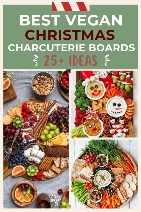 Vegan Charcuterie Boards Pinterest Cover KB Vegan Charcuterie Board Christmas, Vegan Charcuterie Board Ideas, Christmas Breakfast Charcuterie Board, Charcuterie Vegan, Vegan Swaps, Vegan Charcuterie Board, Vegetarian Christmas Recipes, Veggie Appetizers, Christmas Vegan