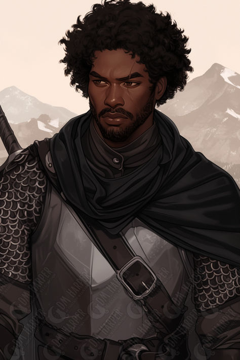 Zhentarim Mercenary, Human Fighter, The Seven Snakes (Storm King's Thunder) Dnd Fighter Aesthetic, Npc Pfp, Pugilist Character Art, Dnd Human Fighter, Dnd Mercenary, Black Warrior Male, Mercenary Concept Art, Dnd Fighter Character Design, Korean Character Design