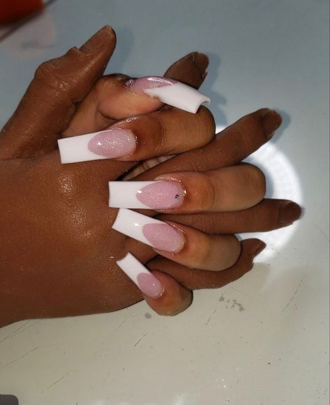 Regular Nails, Bright Acrylic Nails, Hand Tattoos For Girls, Curved Nails, Acrylic Nail Set, Duck Nails, Drip Nails, Ombre Acrylic Nails, White Acrylic Nails