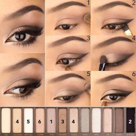 Naked Palette Makeup Tutorials #urbandecay #nakedpalette #makeuptutorials #Hairstyles Mac Makeup Eyeshadow, Summer Eyeshadow, Foxy Eyes, Nagel Art, Tutorial Eyeliner, Eye Makeup Images, Mekap Mata, Trendy Eyeshadow, Makeup Tutorial Step By Step