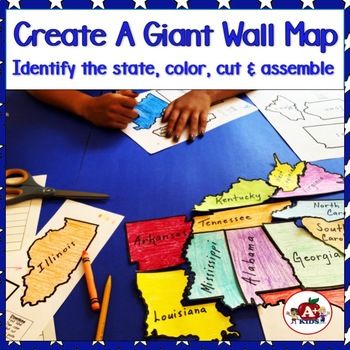 Students use this engaging puzzle activity to create a giant United States map. Give your students a fun, engaging hands-on experience to become more familiar with America's 50 states and how they fit together.Students need to identify unlabeled state puzzle pieces by observing their shapes and the... Puzzle Activity, 4th Grade Social Studies, Map Puzzle, Homeschool Geography, Homeschool Social Studies, Map Activities, Geography Map, Social Studies Classroom, Social Studies Teacher