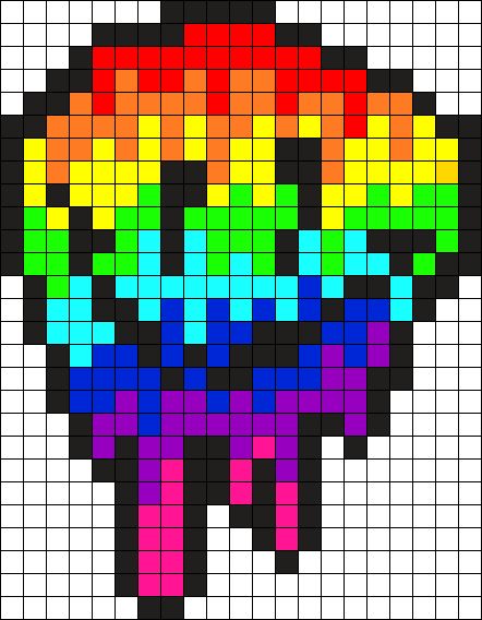 Rave Pixel Art, Rainbow Pixel Art, Pixel Art Rainbow, Rave Perler, Pony Bead Projects, Modele Pixel Art, Hamma Beads Ideas, Easy Perler Bead Patterns, Rainbow Face