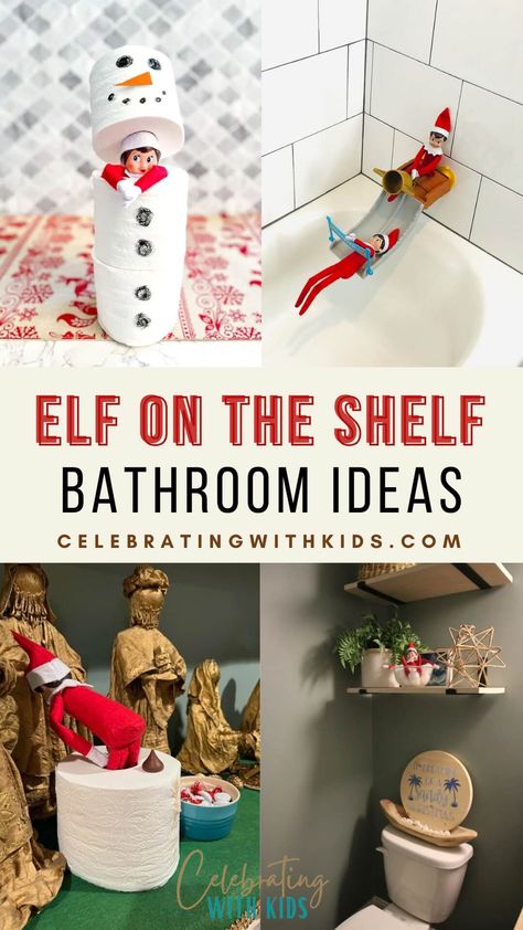 Looking for some funny elf on a shelf bathroom ideas? Let’s bring a bit of magic— and mischief— to the most unexpected spot in your home! Funny Bathroom Elf On The Shelf, Elf Writes On Bathroom Mirror, Elf In The Shelf Bathroom, Elf On The Shelf In Bathroom, Elf On The Shelf Ideas In The Bathroom, Elf On Shelf Bathtub, Elf Shower Ideas, Bathroom Elf Ideas, Elf On The Shelf Bathroom Ideas Funny