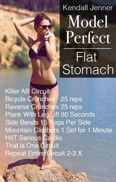 Kendall Jenner Ab Workout, Workout Morning, 4 Week Workout, Workout Fat Burning, Workout Man, Flat Stomach Workout, Killer Abs, Weekly Workout Plans, Trening Fitness