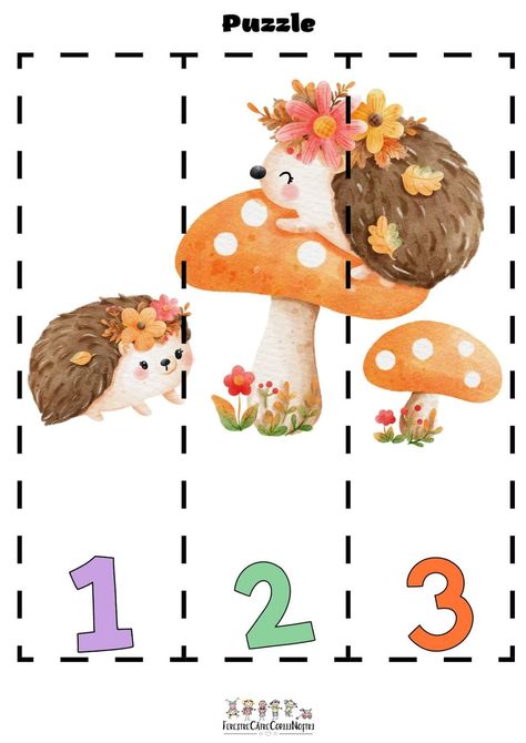 Autumn Puzzles Preschool, Autumn Puzzle, Winter Activities Preschool, Kids Worksheets Preschool, Fall Games, Kindergarden Activities, Fall Preschool, Kids Math Worksheets, Autumn Crafts