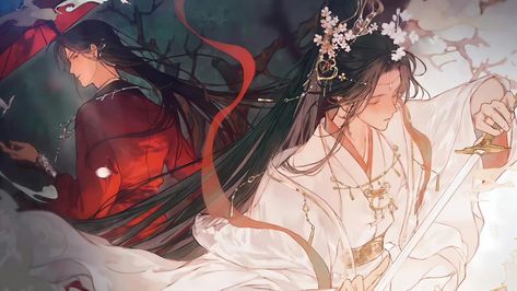 Svsss Wallpaper Desktop, Tgcf Banner, Hualian Tgcf, Tgcf Hualian, Take Me To Church, Wallpaper Laptop, Shall We Date, Halloween Banner, Heaven's Official Blessing