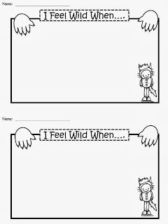 Free: Where The Wild Things Are Writing Paper.  I Feel Wild When.....Freebie For A Teacher From A Teacher. Enjoy!  fairytalesandfictionby2.blogspot.com Where The Wild Things Are Preschool Unit, Where The Wild Things Are Classroom Door, Where The Wild Things Are Free Printable, Emotional Activities, Printables Preschool, Reading Month, Maurice Sendak, First Grade Writing, Primary Teaching