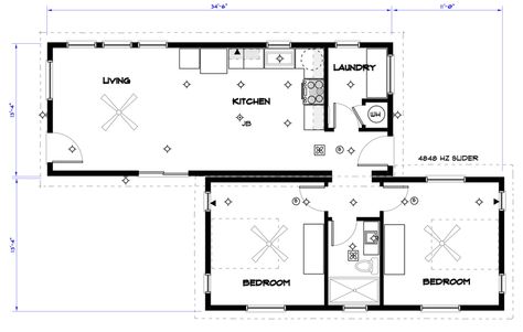 Rectangle: It's Such A Great Shape! — ideabox Accessible House, Craft Office, Hawaiian Homes, Small Tiny House, Small House Plan, Tiny Cabin, Small Homes, Container Homes, Small Houses