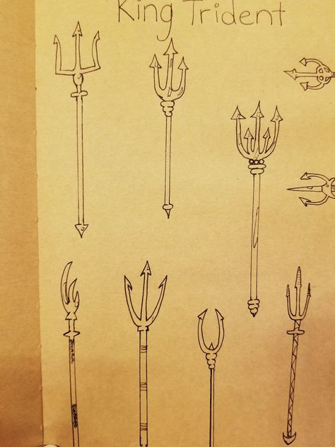 Trident sketches Trident Sketch, Trident Drawing, Trident Design, Trident Tattoo, Instagram Captions Clever, Sketch Ideas, Utila, Door Ideas, Sketches Easy