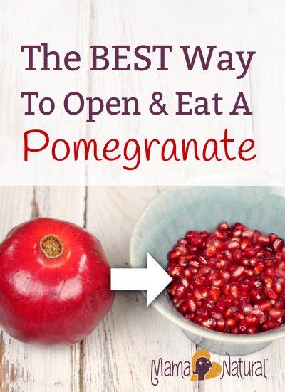 Pomegranates are a healthy and delicious fruit, but they can be tricky to open and messy too... until you try this easy method :) Pomegranate Recipes Healthy, Open Pomegranate, Open A Pomegranate, How To Open Pomegranate, Pomegranate How To Eat, Pin Wheels, Real Food Snacks, Pomegranate Recipes, Mama Natural