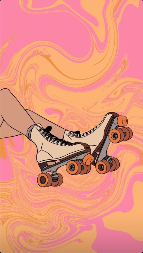 Retro Roller Skates, Retro Wallpaper Iphone, Wallpaper Disney, Photo Wall Collage, Retro Wallpaper, Trippy Art, Roller Skating, Cute Wallpaper Backgrounds, Wallpaper Iphone Cute