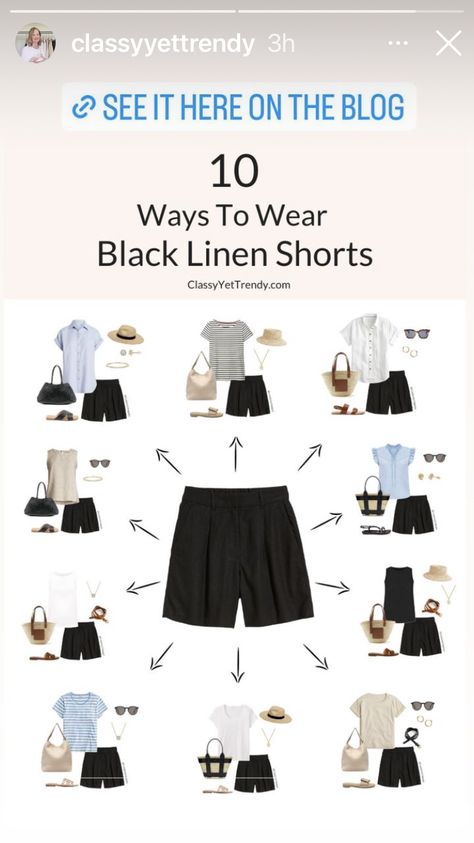 Black Chino Shorts Outfit Women, Black Tailored Shorts Outfit, Black Linen Shorts Outfit, Amber Outfit, Chino Shorts Outfit, Tailored Shorts Outfit, Grey Shorts Outfit, Khaki Shorts Outfit, Linen Shorts Outfit