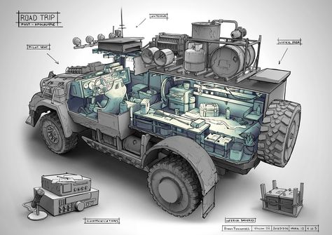 FZD School of Design Zombie Survival Vehicle, Zombies Apocalypse Art, Petit Camping Car, Echipament Tactic, Post Apocalyptic Art, Bug Out Vehicle, Apocalypse Survival, Survival Shelter, Zombie Survival