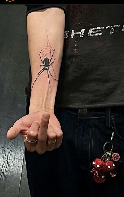 Spiderman Tattoo, Tattoos Arm, Realistic Tattoo Sleeve, Wrist Tattoos For Guys, Spider Tattoo, Tattoo Style Drawings, Small Hand Tattoos, Hand Tattoos For Guys, Discreet Tattoos