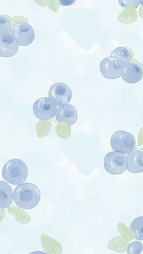 Aesthetic blueberry wallpaper ♥ Blueberry Wallpaper, Grape Wallpaper, White Grape Juice, Walpapers Cute, Baby Blue Wallpaper, White Grape, Cute Summer Wallpapers, Cute Blue Wallpaper, Floral Wallpaper Iphone