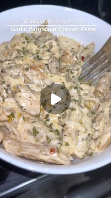 Foodies2Touch on Instagram: "Garlic Parmesan Chicken Pasta 🍲 #pastalovers #pastarecipes #garlicparmesan #chickenrecipes #dinnerideas #easymeals

Garlic Parmesan pasta: 

Seasonings used: 
Goya Adobo 
Roasted garlic and herb seasoning
Paprika 

Season your chicken with these ingredients and then place in hot skillet pan with a drizzle of olive oil to coat the pan
 
Pasta used (penne) but you can use the pasta of your choice

 Boil some water on the stove for your pasta add some 2 tablespoons of chicken bouillon seasoning to give your pasta some flavor while being boiled. Drain once pasta is densed enough to your liking. 

Remove your chicken from the skillet once it’s done and place it on a paper towel and once cooled shred the chicken

Once chicken is removed in the same pan add butter, w Parmesan Garlic Sauce, Garlic Parmesan Chicken Pasta, Parmesan Chicken Pasta, Garlic Chicken Pasta, Pan Pasta, Garlic Parmesan Pasta, Chicken Parmesan Pasta, Skillet Pan, Parmesan Pasta