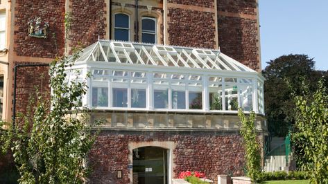 Orangery Conservatory, Skylight Shade, Conservatory Ideas, Conservatory Kitchen, Conservatory Design, Bespoke Home, Rooftop Terrace Design, Glass Structure, Garden Greenhouse