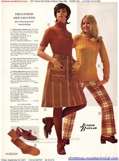 1971 Sears Fall Winter Catalog, Page 266 - Christmas Catalogs & Holiday Wishbooks 60s Winter Fashion, Moda 80s, 1970s Fashion Women, Superstar Barbie, 1970s Clothing, 60s 70s Fashion, Outfits 70s, 60s And 70s Fashion, 70s Inspired Fashion