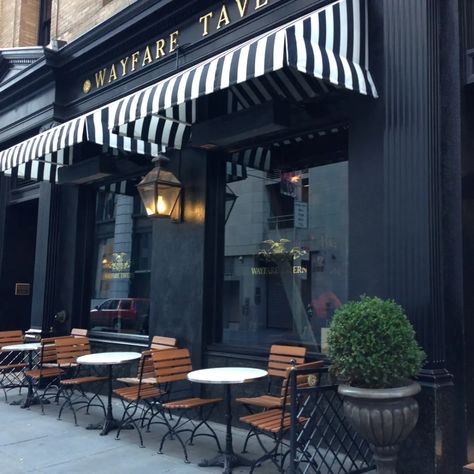 Window Design Restaurant, Bar Restaurant Exterior Design, Restaurant Exterior Design Store Fronts, Bar Exterior Design Store Fronts, Downtown Restaurant Exterior, French Bistro Exterior Store Fronts, Restaurant Facade, Wayfare Tavern, Center Table Living Room