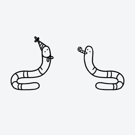 Funny Worm Tattoo, Matching Snail Tattoo, Worm Tattoo Ideas, Cute Worm Tattoo, Bro Tattoos Friends, Pookie Tattoo, Worm Drawing Cute, Three People Tattoos, Chubby Tattoo