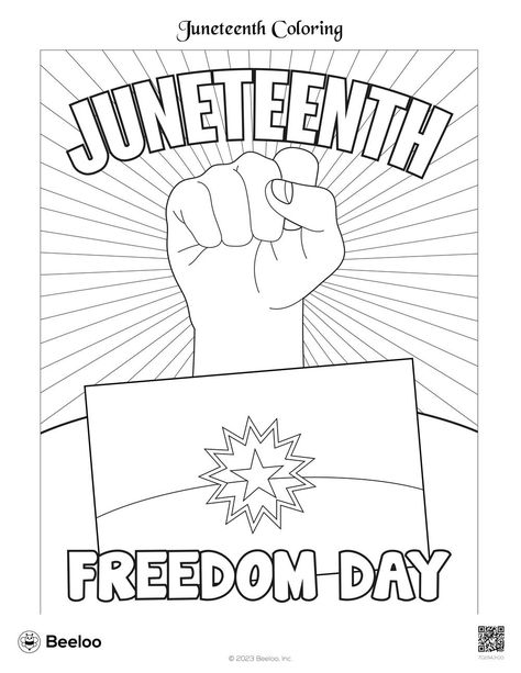 Juneteenth Coloring • Beeloo Printable Juneteenth Crafts For Toddlers, Prek Crafts, Prompts Ideas, School Age Activities, Kindergarten Math Activities, Bird Coloring Pages, Preschool Art Activities, Coloring Page Ideas, Pokemon Coloring Pages