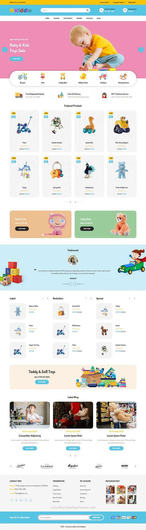 Toy Website Design, Ecommerce Design Inspiration, Emailer Design, Website Design Ecommerce, Fashion Website Design, Website Menu, Kids Web, Footer Design, Ecommerce Web Design