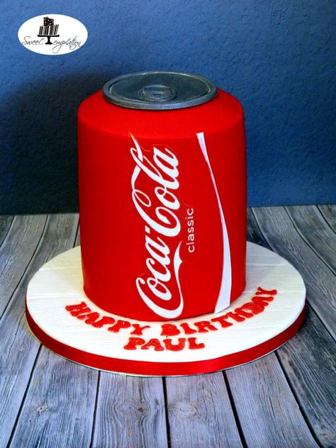 Coke Cake Design, Coke Themed Cake, Coke Cola Cake Design, Pastel Cocacola, Coca Cola Cake Design Birthdays, Diet Coke Cake, Coca Cola Party, Coke Cake, Coca Cola Cake