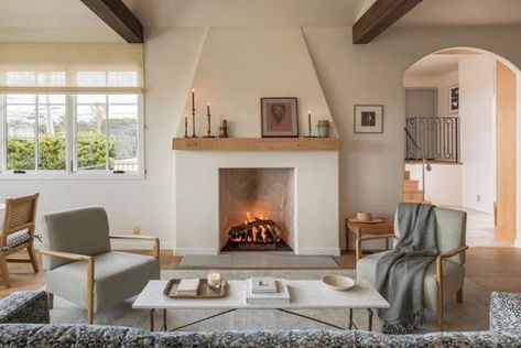 House Smell Like Fall, Farmhouse Fireplace Ideas, Smell Like Fall, Modern Farmhouse Fireplace, Minimalist Fireplace, Carmel Beach, Farmhouse Fireplace, Love List, Luxury Boutique Hotel