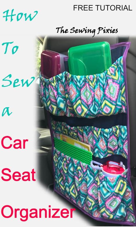 Car Pouch, Sewing Christmas, Diy Sewing Gifts, Car Seat Organizer, Making Clothes, Porch Furniture, Sew Ins, Baby Shawer, Car Organizer