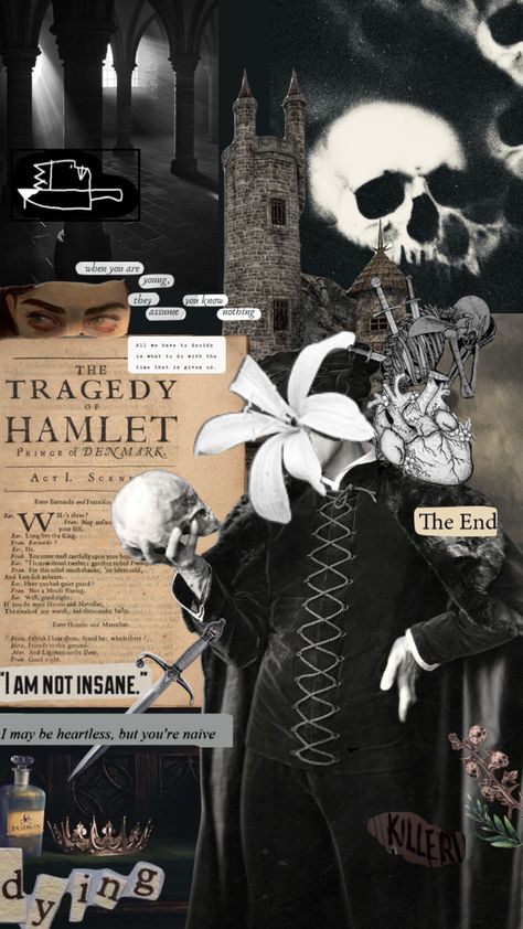 Hamlet Moodboard, Hamlet Aesthetic Wallpaper, Hamlet Collage, Hamlet Wallpaper, Hamlet Poster, Hamlet Drawing, Shakespeare Wallpaper, Hamlet Shakespeare, Hamlet Art