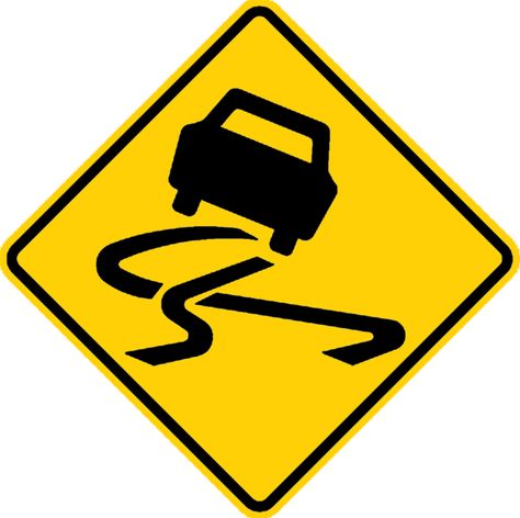 This sign depicts that the road is wet/slippery not that drivers are all over the road! Slippery Road Sign, Licence Test, Student Driver, Hot Wheels Garage, Cheap Trick, Road Sign, Road Signs, Writing Styles, Funny Signs