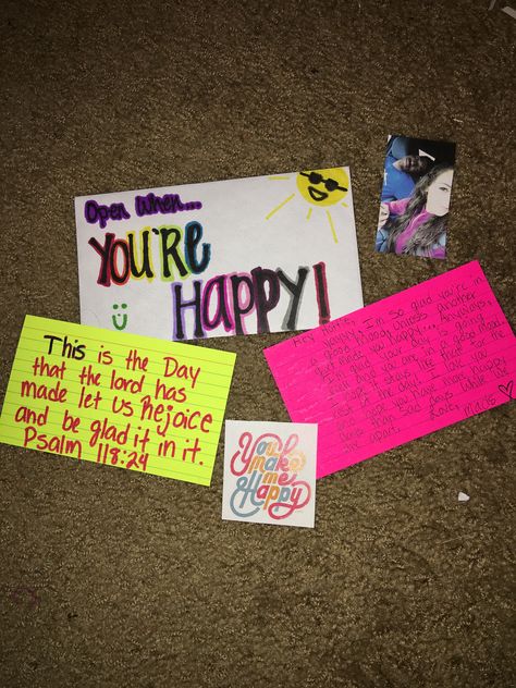 Open when you're happy Bible verse- This is the day that the Lord has made let us rejoice and be glad in it. Psalm 118:24 Open When Youve Had A Great Day Letter, Open When Your Happy Letter, Open When You Are Happy Letter Ideas, Open When Bible Verses, Open When You’re Happy Letter, Open When You Are Happy Letter, Open When You Are Happy, Open When Your Happy, Open When You're Happy