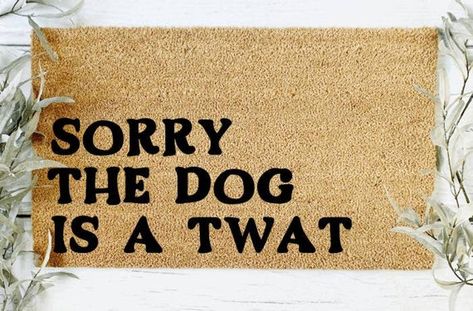 Check out this item in my Etsy shop https://www.etsy.com/uk/listing/1180921488/funny-doormat Doormat Ideas Funny, Doormat Ideas, Indoor Mat, Sit Out, Funny Doormats, Custom Mats, Wedding Present, House With Porch, Coir Doormat